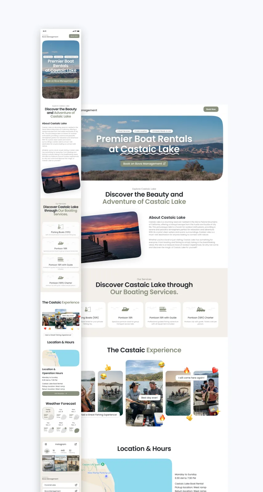 Premier boat rentals website