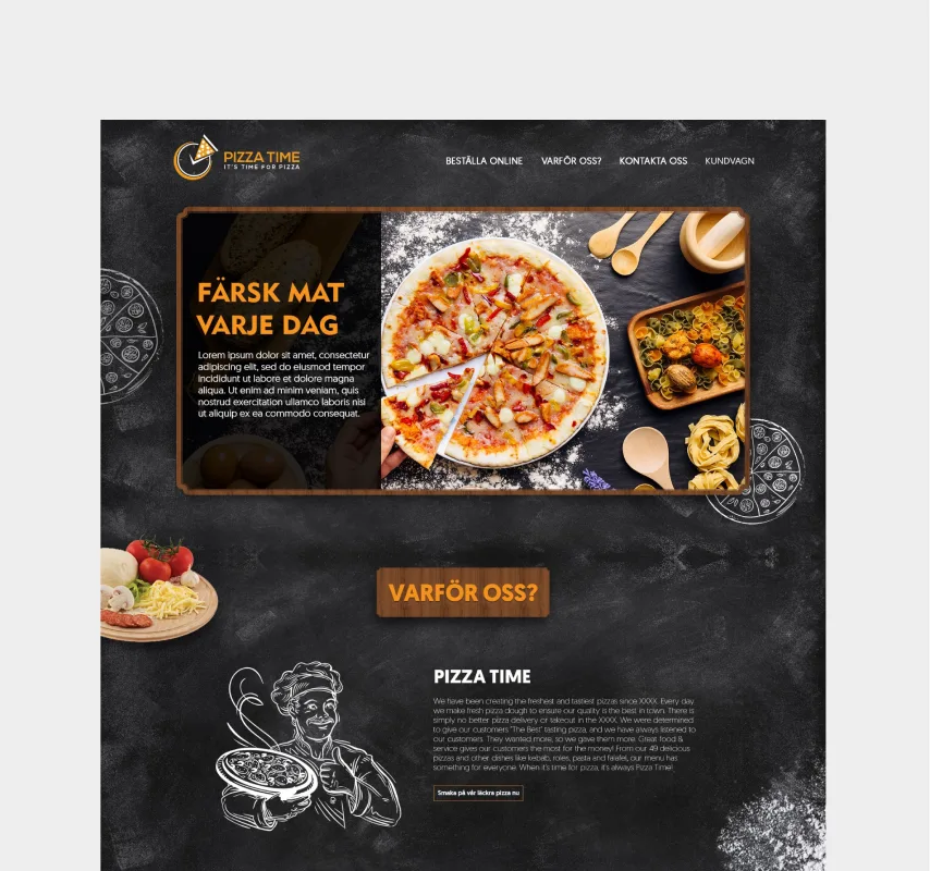 Pizza Time restaurant website